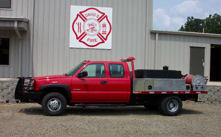 C5 Fire Dept., Texas, Flatbed Brush Truck, Left Side