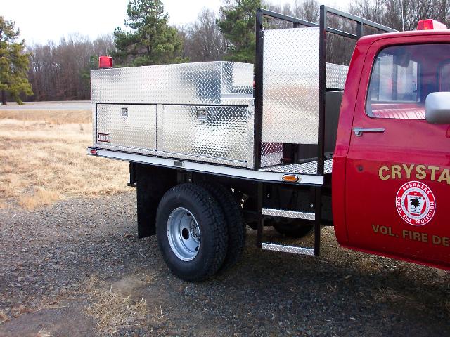 Crystal Fire Department, Arkansas, Flatbed Brush Truck, Right Side, Body Only