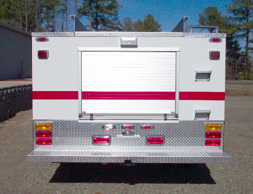 Firestone Light Duty Rescue with Hosebed, Rear View