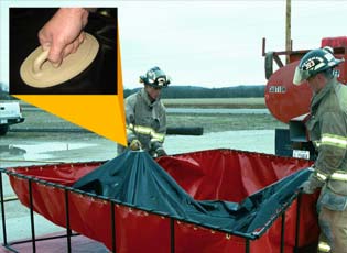 Folding Tank Being Emptied